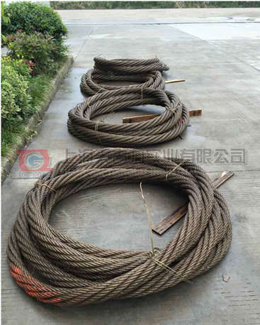 On may8,2015, tianguli company made large-size jointless steel wire rope loops for Zhenhua xiaonantong